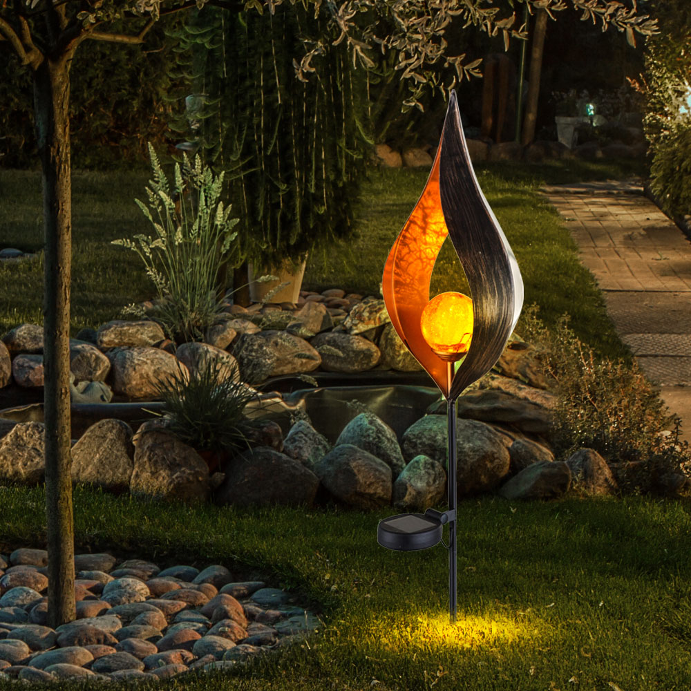 Kynast - Dekorativní zahradní solární LED lampa - tvar plamene