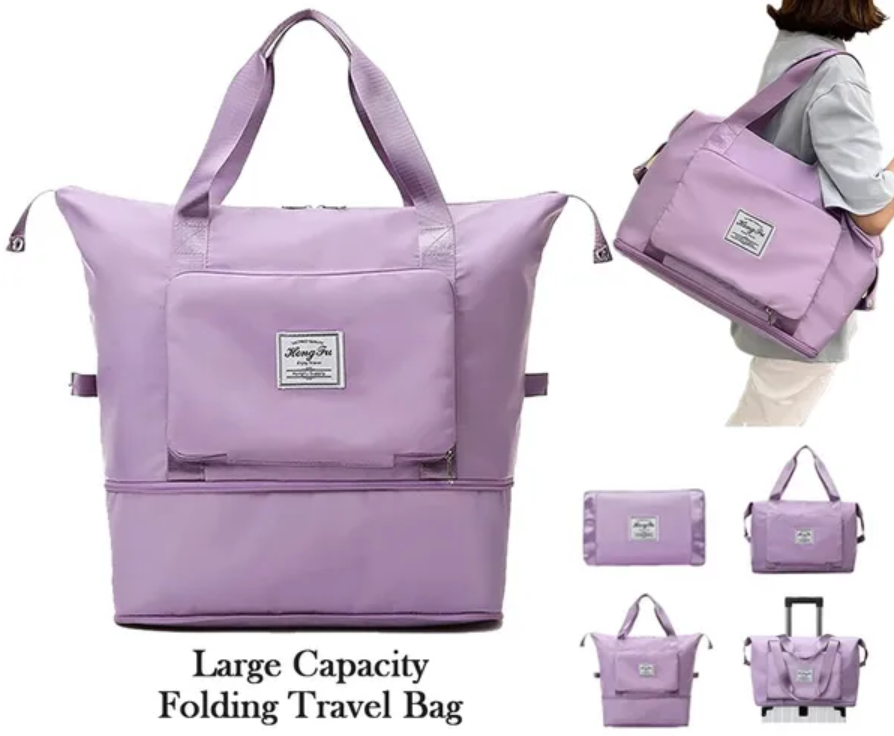 Alum - Cestovní skládací taška s velkým úložným prostorem - světle fialová