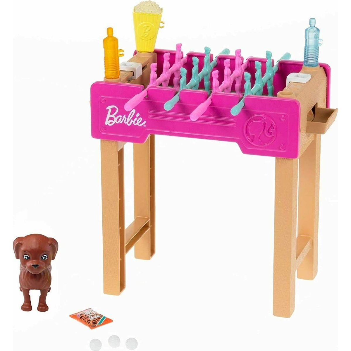 Mattel - Barbie mini herní set s mazlíčkem stolní fotbálek