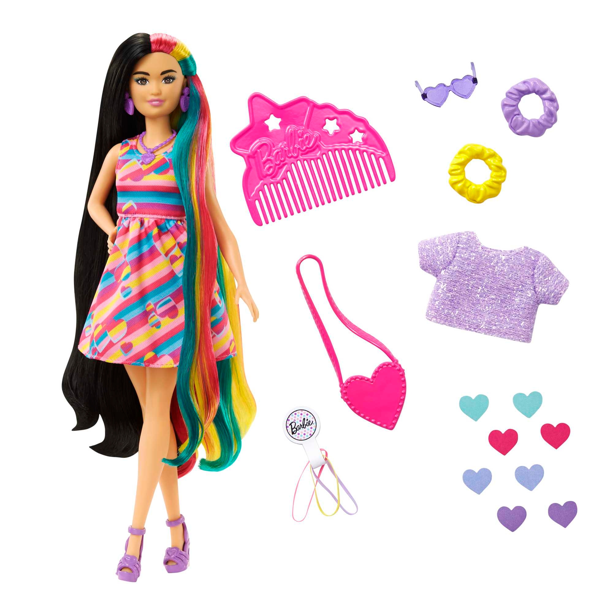 Mattel - Barbie Totally Hair Fantastické vlasové kreace srdíčková, růžová taška