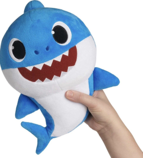 Alum - Baby Shark plyšový na baterie se zvukem- modrý