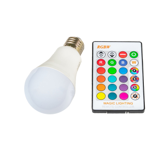 Alum - Stmívatelná LED RGBW žárovka A60 s dálkovým ovladačem E27/9W/230V
