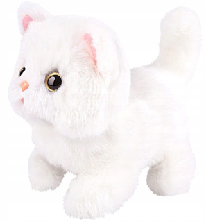 Iso Trade - Interaktivní plyšové bílé kotě