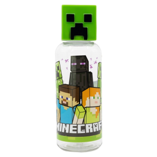 Stor - 3D Plastová lahev na pití - Minecraft 560 ml