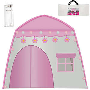 Kruzzel - Dětský stanový domeček s bavlněnými lampičkami
