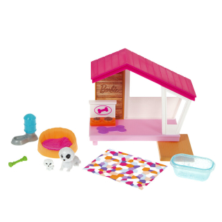 Mattel - Barbie mini herní set s mazlíčkem - boudička