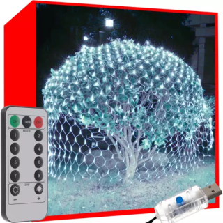 Iso Trade - Vánoční světla 160 LED lampiček Síť - studená bílá